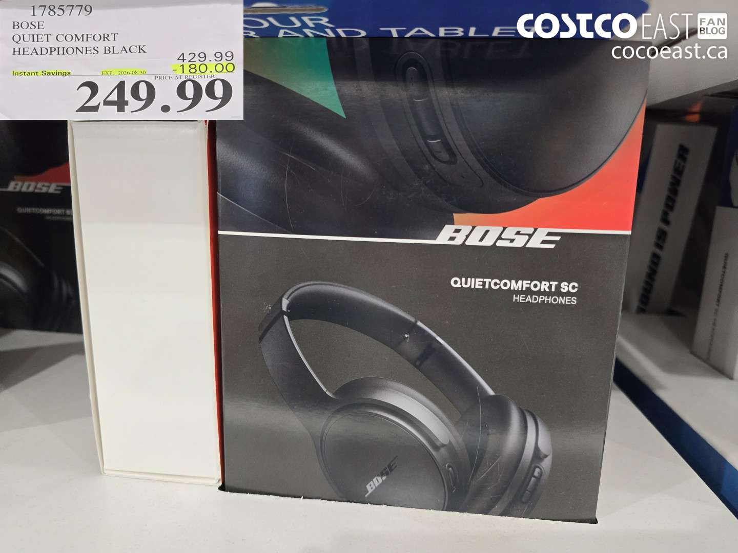 1785779 BOSE QUIET COMFORT HEADPHONES BLACK ($180.00 INSTANT SAVINGS EXPIRES ON 2026-08-30) $249.99