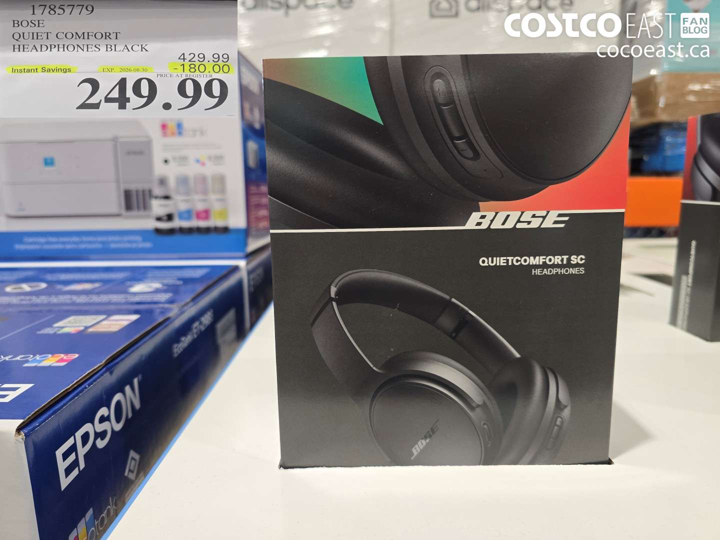 1785779 BOSE QUIET COMFORT HEADPHONES BLACK ($180.00 INSTANT SAVINGS EXPIRES ON 2026-08-30) $249.99