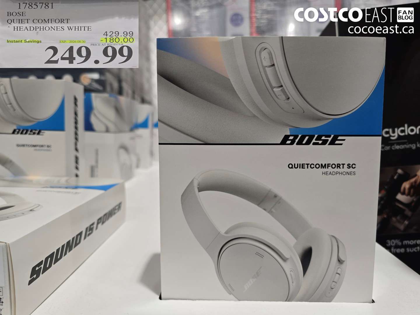 1785781 BOSE QUIET COMFORT HEADPHONES WHITE ($180.00 INSTANT SAVINGS EXPIRES ON 2026-08-30) $249.99