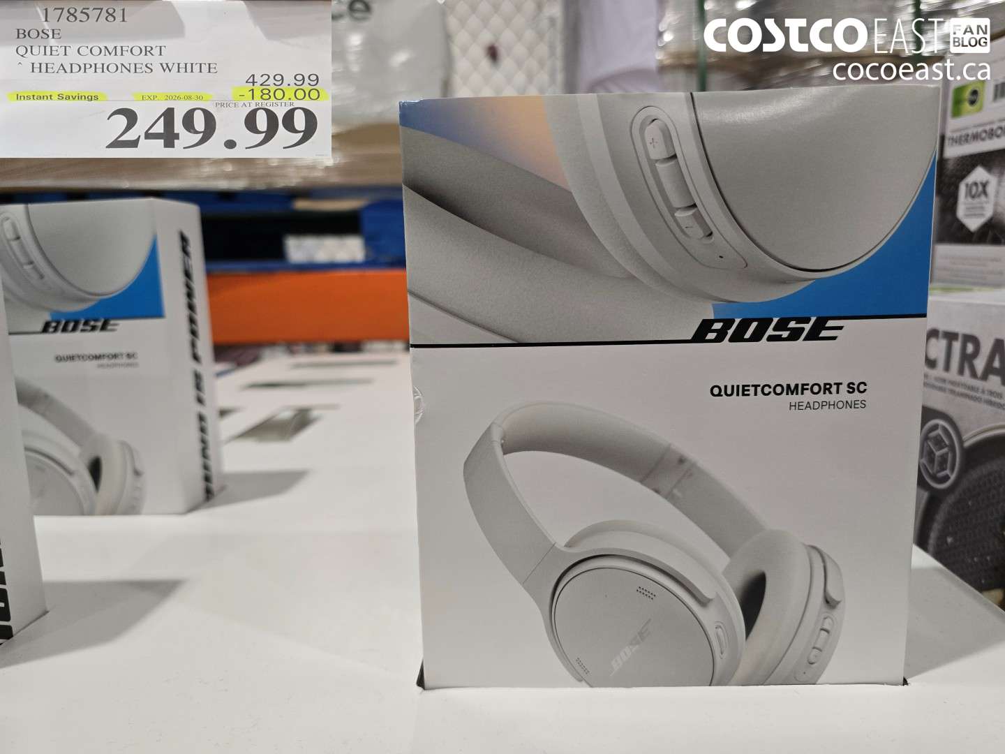 1785781 BOSE QUIET COMFORT HEADPHONES WHITE ($180.00 INSTANT SAVINGS EXPIRES ON 2026-08-30) $249.99