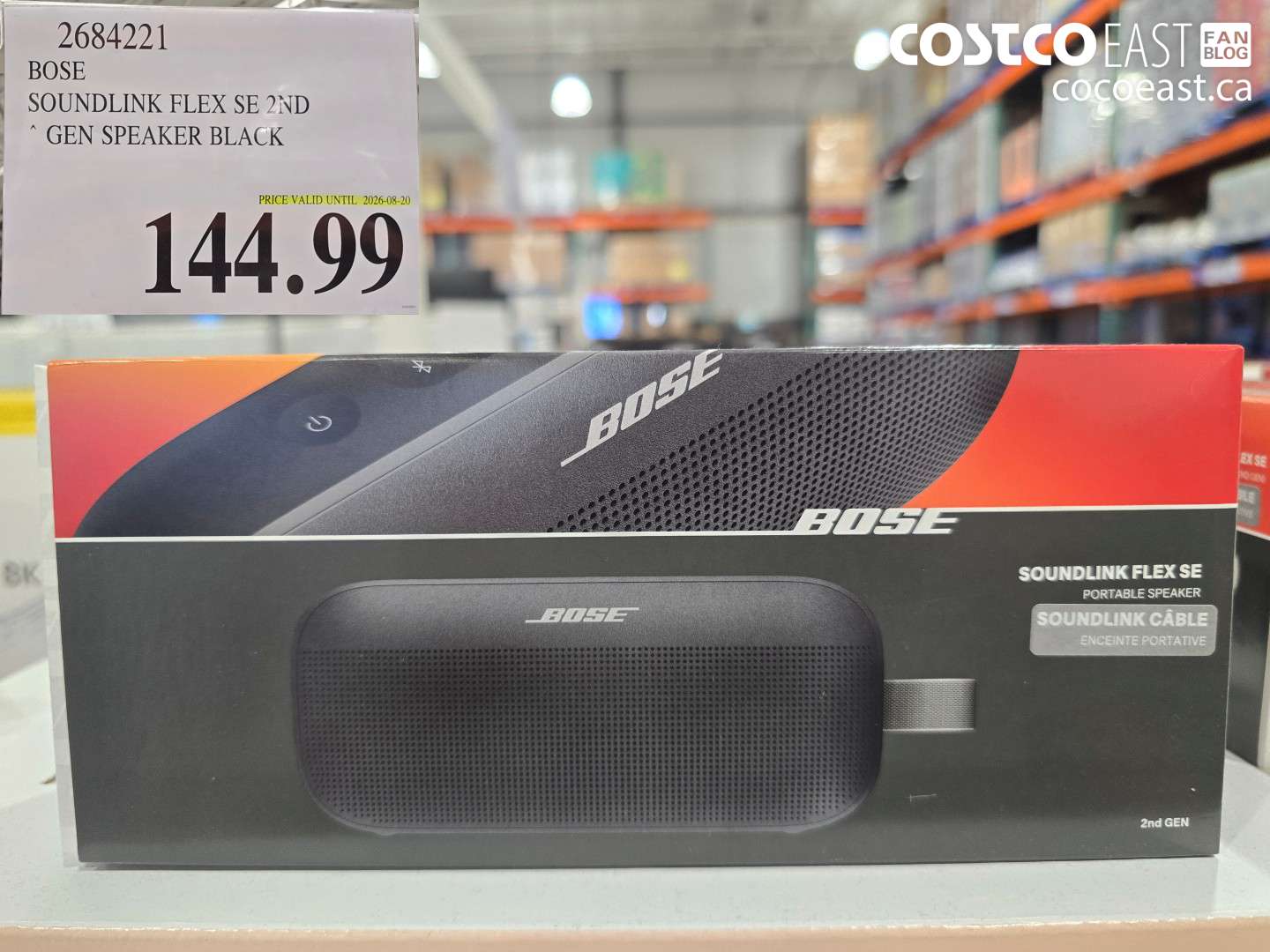2684221 BOSE SOUNDLINK FLEX SE 2ND GEN SPEAKER BLACK $144.99