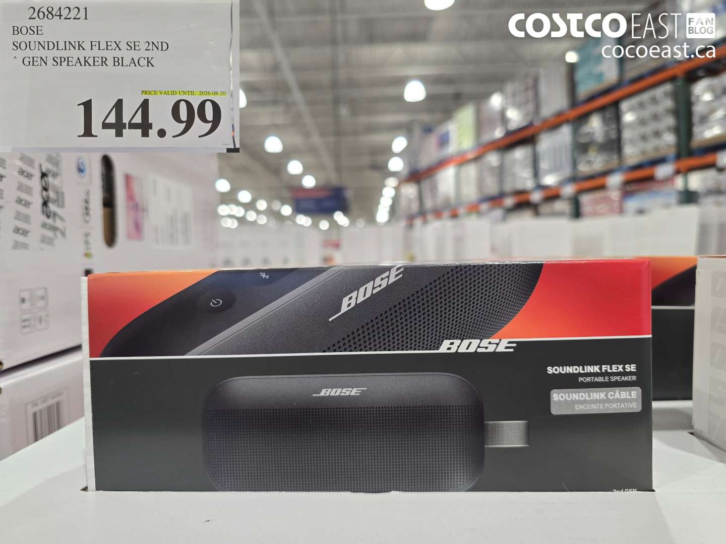 2684221 BOSE SOUNDLINK FLEX SE 2ND GEN SPEAKER BLACK $144.99