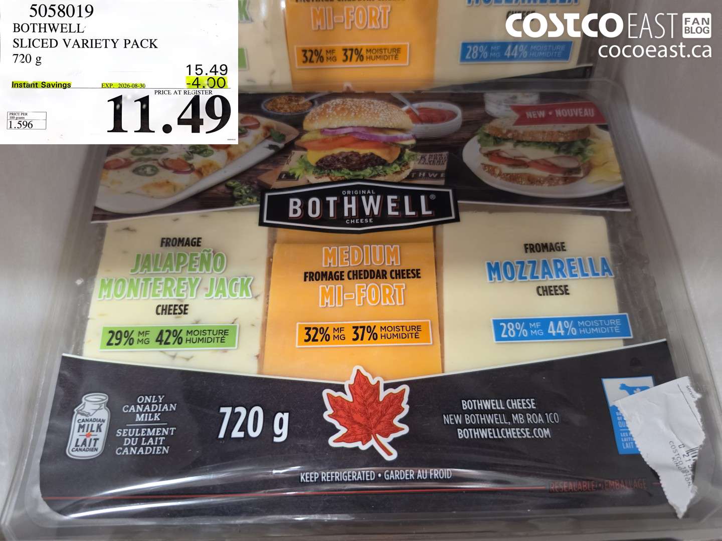 5058019 BOTHWELL SLICED VARIETY PACK 720 G ($4.00 INSTANT SAVINGS EXPIRES ON 2026-08-30) $11.49