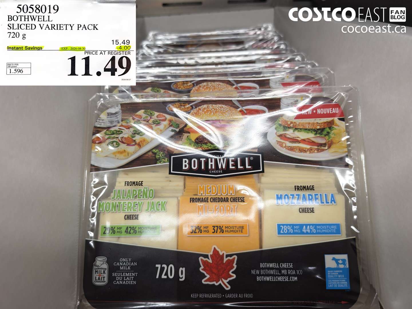 5058019 BOTHWELL SLICED VARIETY PACK 720 G ($4.00 INSTANT SAVINGS EXPIRES ON 2026-08-30) $11.49