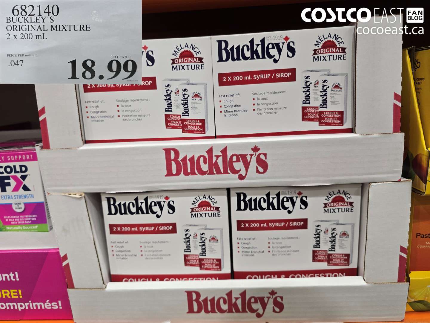 682140 BUCKLEY'S ORIGINAL MIXTURE 2 X 200 ML $18.99