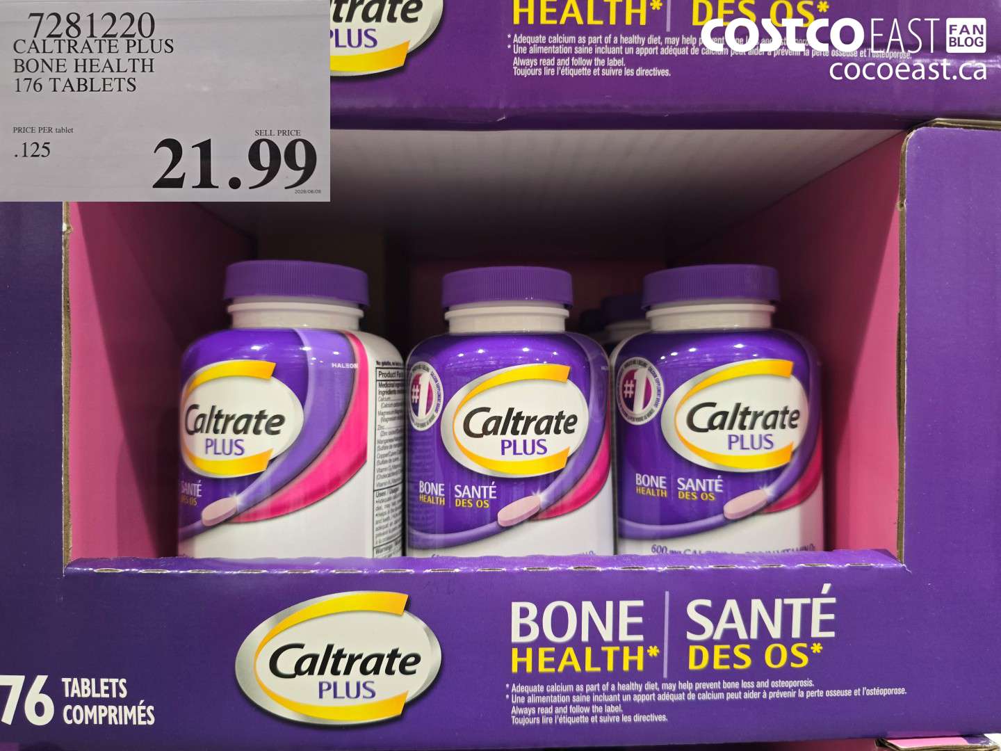 7281220 CALTRATE PLUS BONE HEALTH 176 TABLETS $21.99