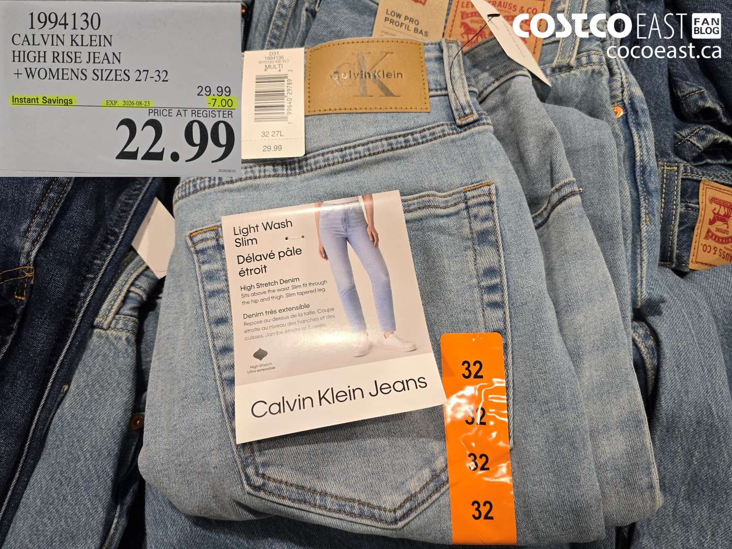 1994130 CALVIN KLEIN HIGH RISE JEAN WOMENS SIZES 27-32 ($7.00 INSTANT SAVINGS EXPIRES ON 2026-08-23) $22.99