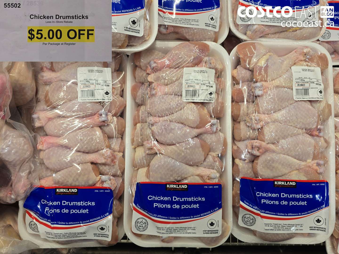 55502 CHICKEN DRUMSTICKS ($5.00 INSTANT SAVINGS)