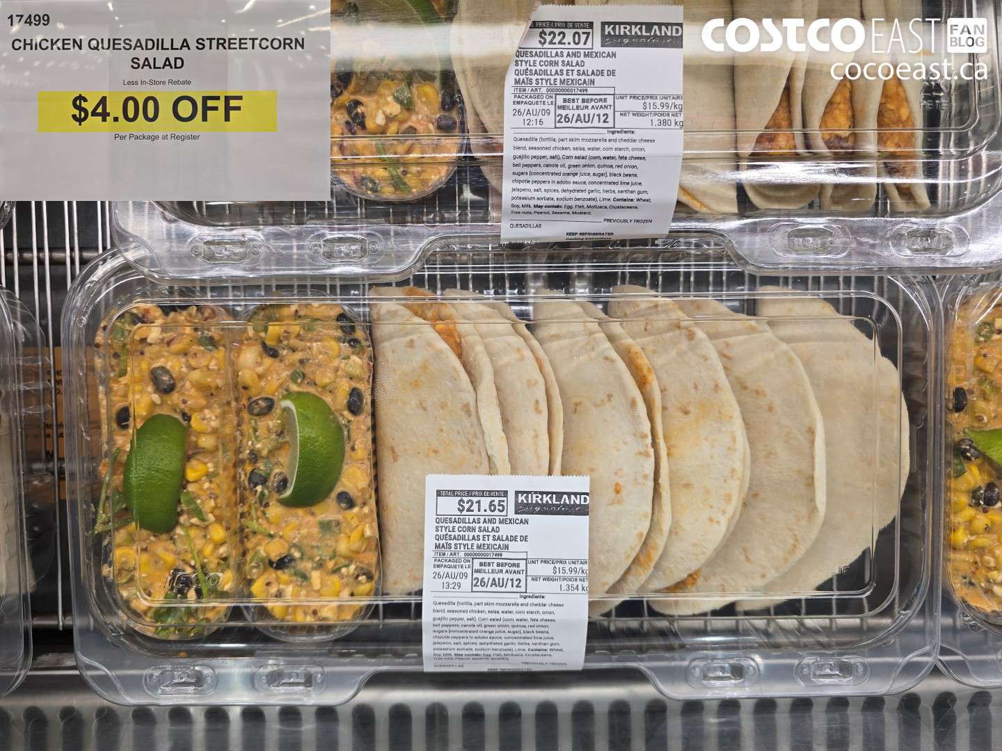 17499 CHICKEN QUESADILLA STREETCORN SALAD ($4.00 INSTANT SAVINGS)