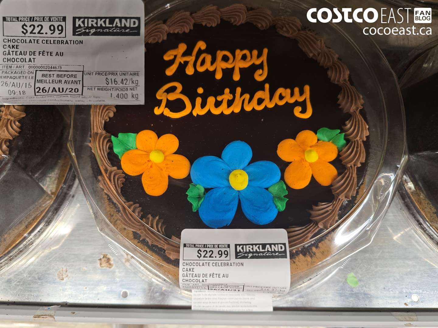 2044673 CHOCOLATE CELEBRATION CAKE $22.99