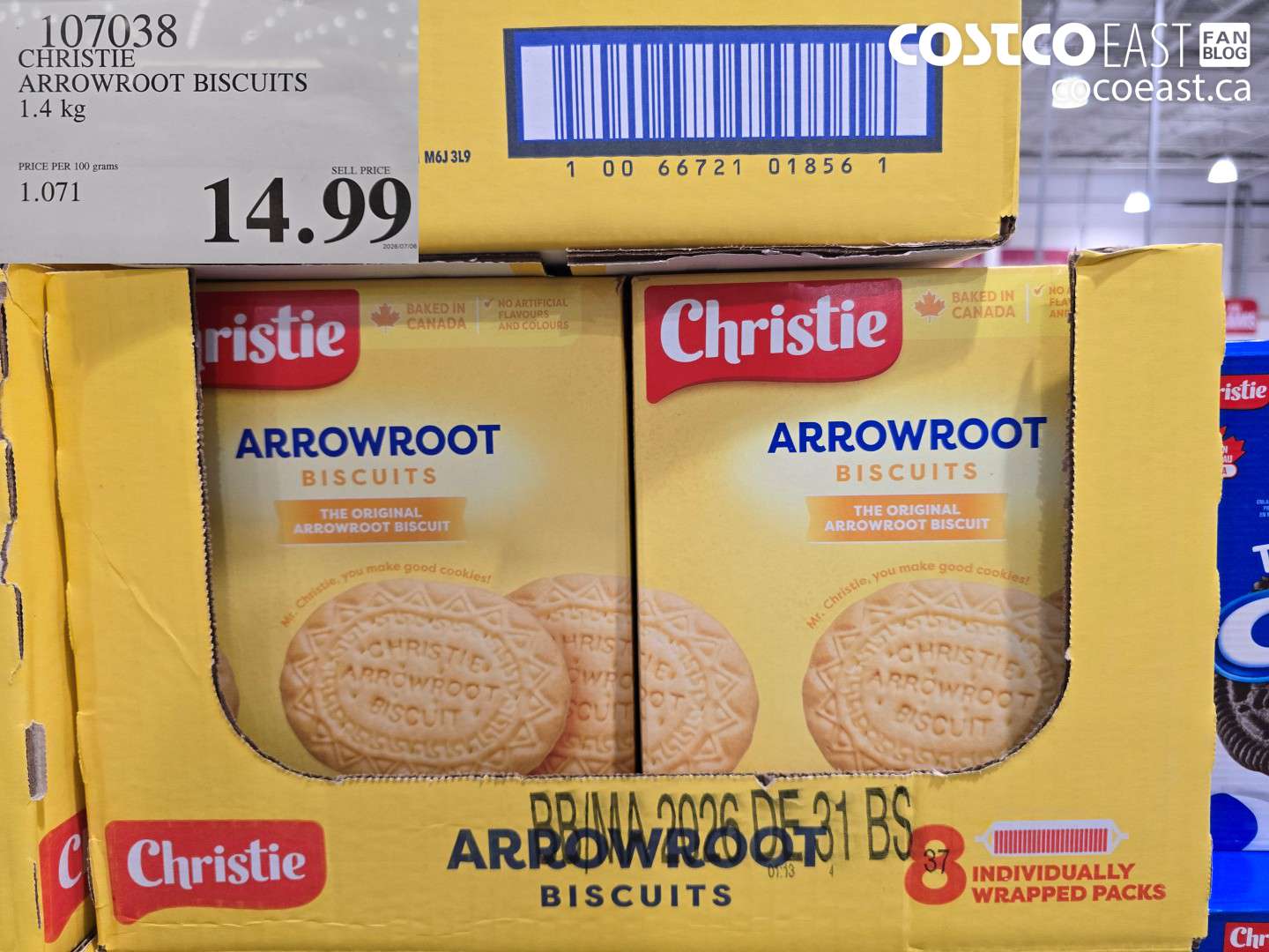 107038 CHRISTIE ARROWROOT BISCUITS 1.4 KG $14.99