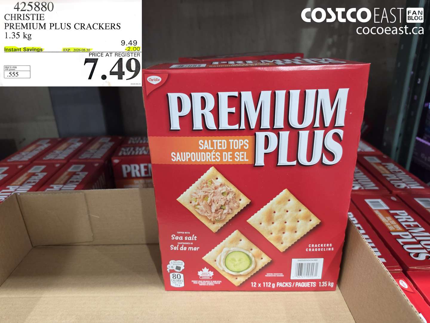 425880 CHRISTIE PREMIUM PLUS CRACKERS 1.35 KG ($2.00 INSTANT SAVINGS EXPIRES ON 2026-08-30) $7.49
