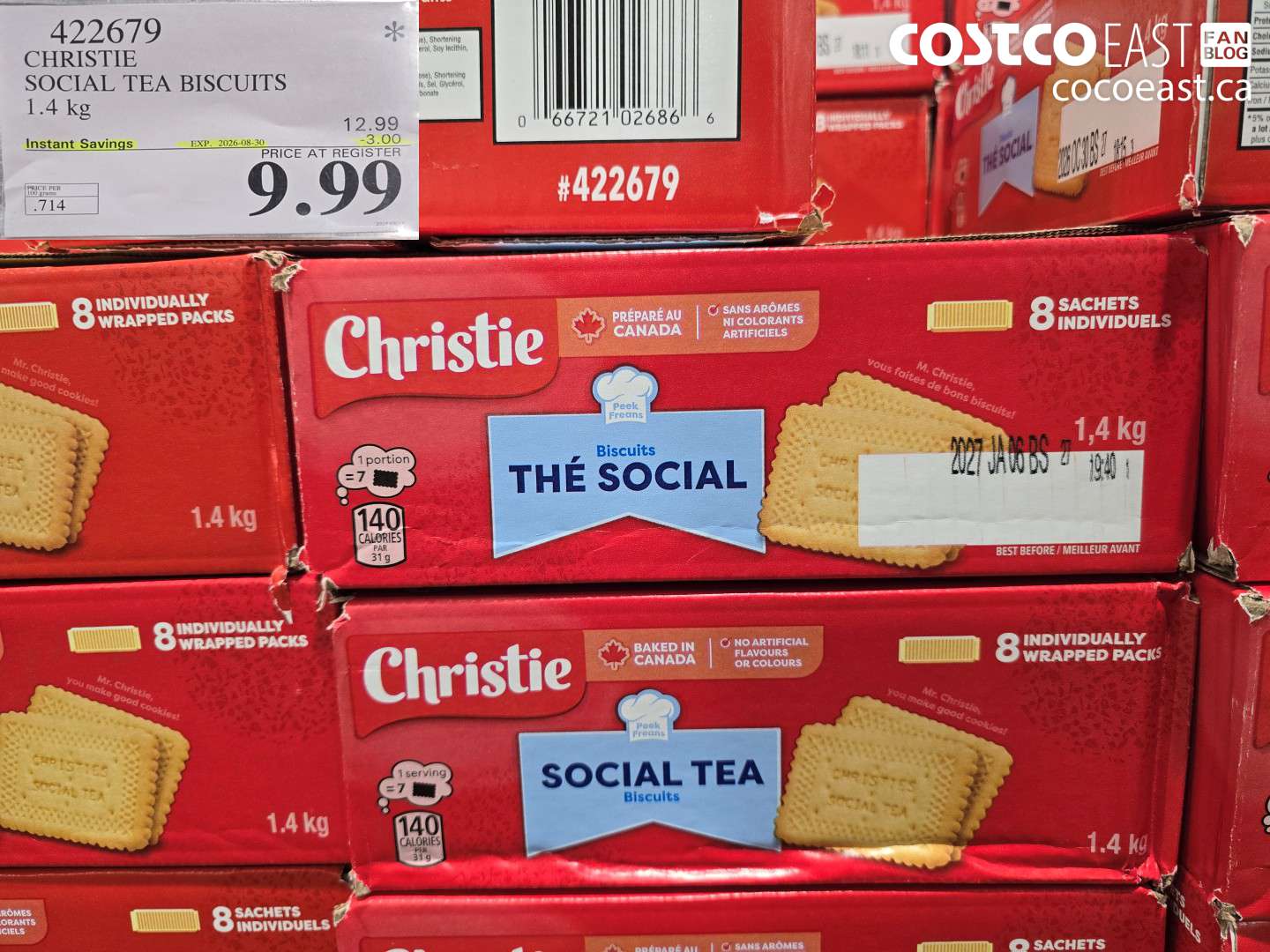 422679 CHRISTIE SOCIAL TEA BISCUITS 1.4 KG ($3.00 INSTANT SAVINGS EXPIRES ON 2026-08-30) $9.99
