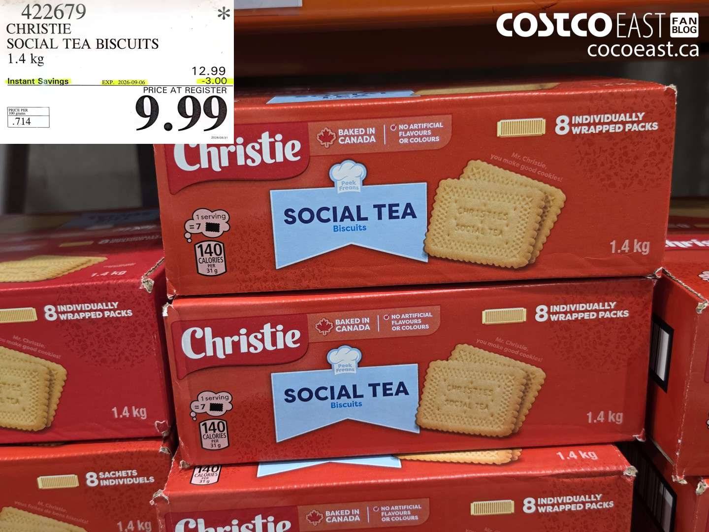 422679 CHRISTIE SOCIAL TEA BISCUITS 1.4 KG ($3.00 INSTANT SAVINGS EXPIRES ON 2026-09-06) $9.99