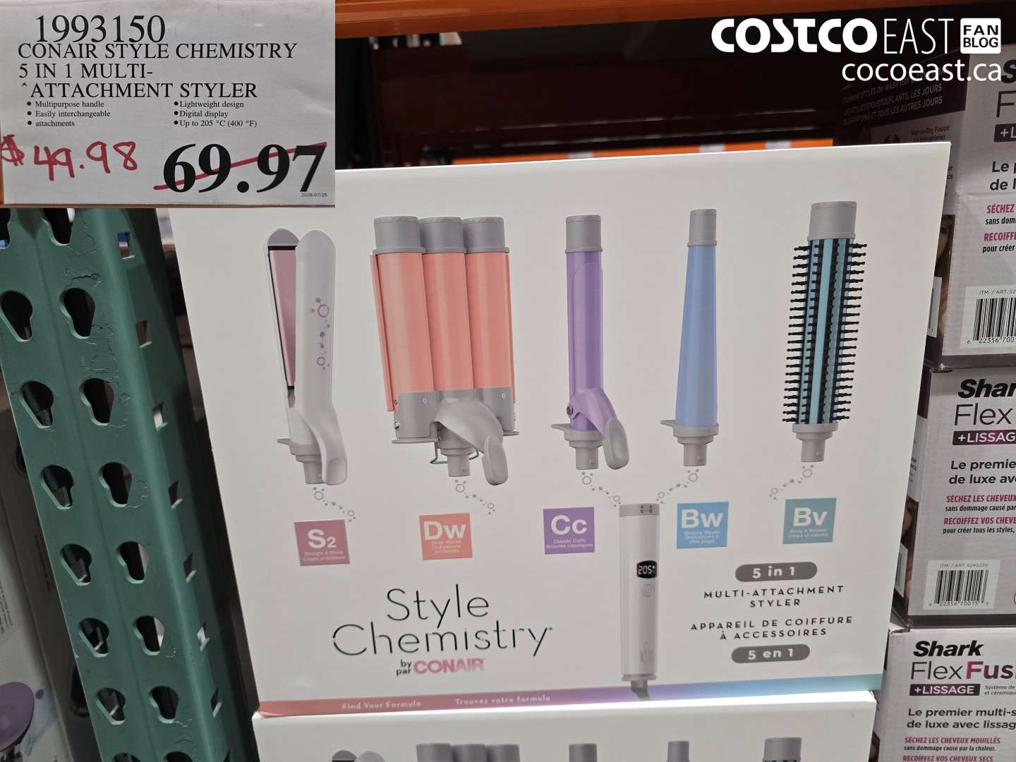 1993150 CONAIR STYLE CHEMISTRY 5 IN 1 MULTI-ATTACHMENT STYLER $49.98