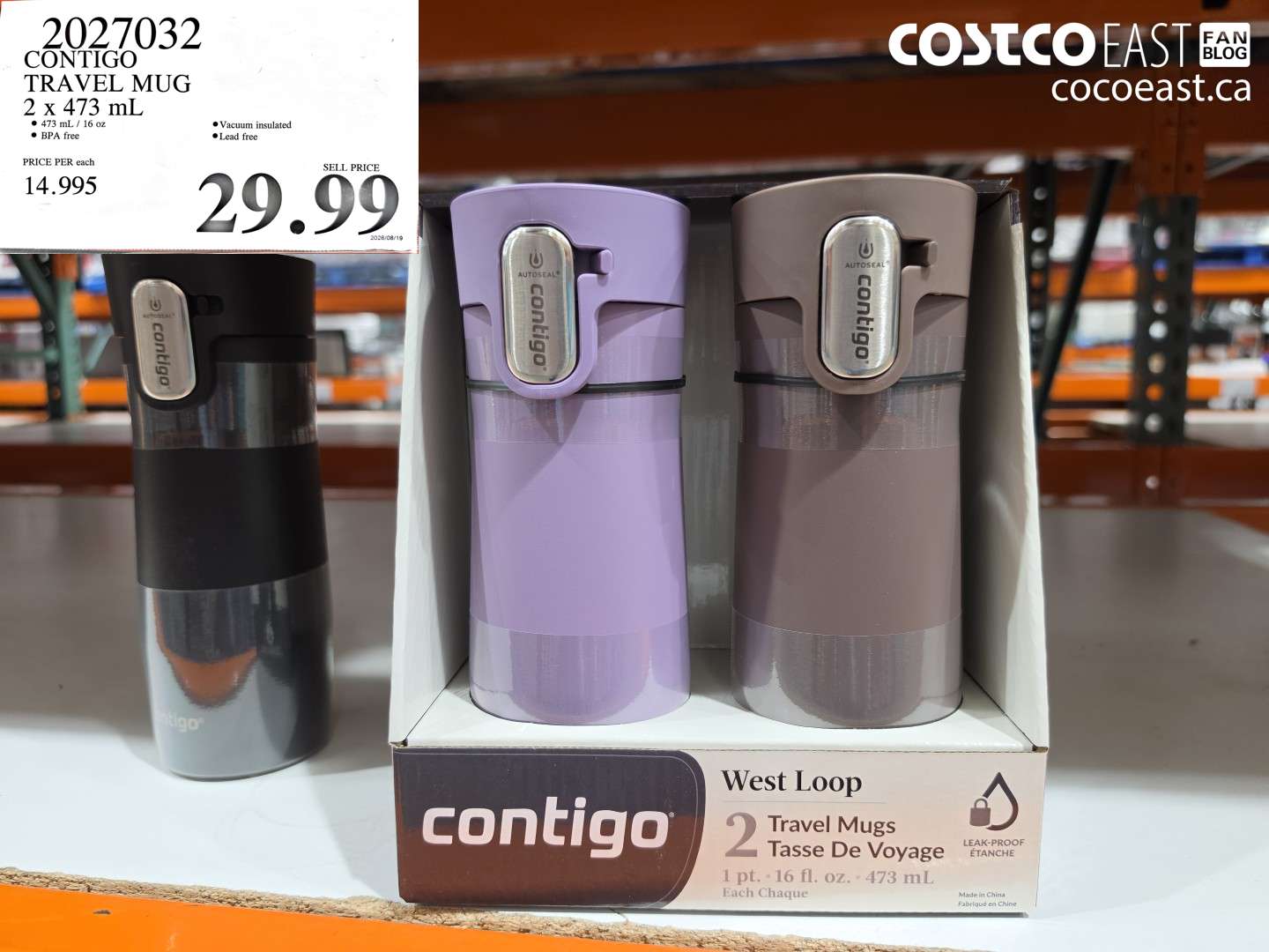 2027032 CONTIGO TRAVEL MUG 2 X 473 ML $29.99