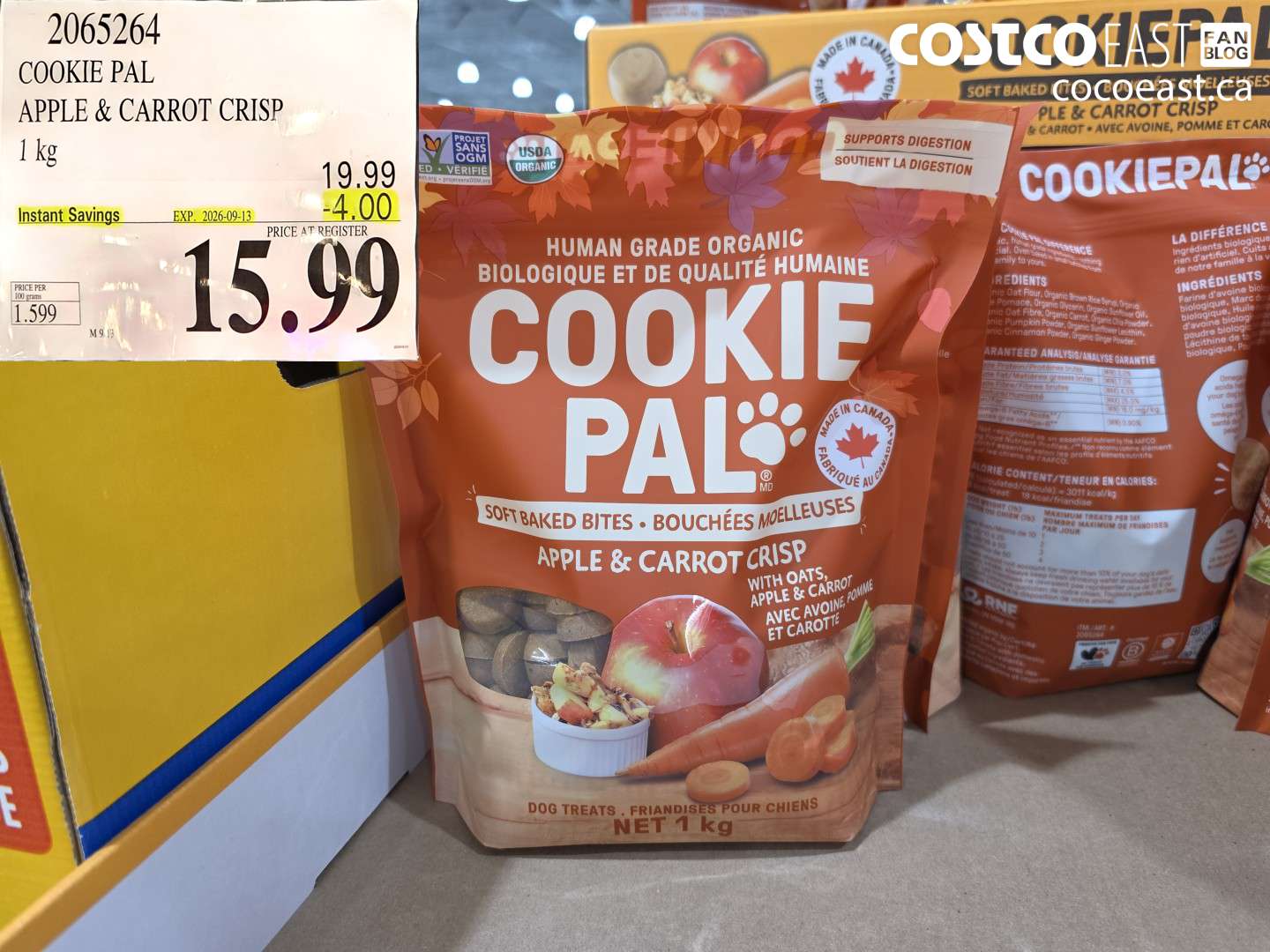 2065264 COOKIE PAL APPLE & CARROT CRISP 1 KG ($4.00 INSTANT SAVINGS EXPIRES ON 2026-09-13) $15.99
