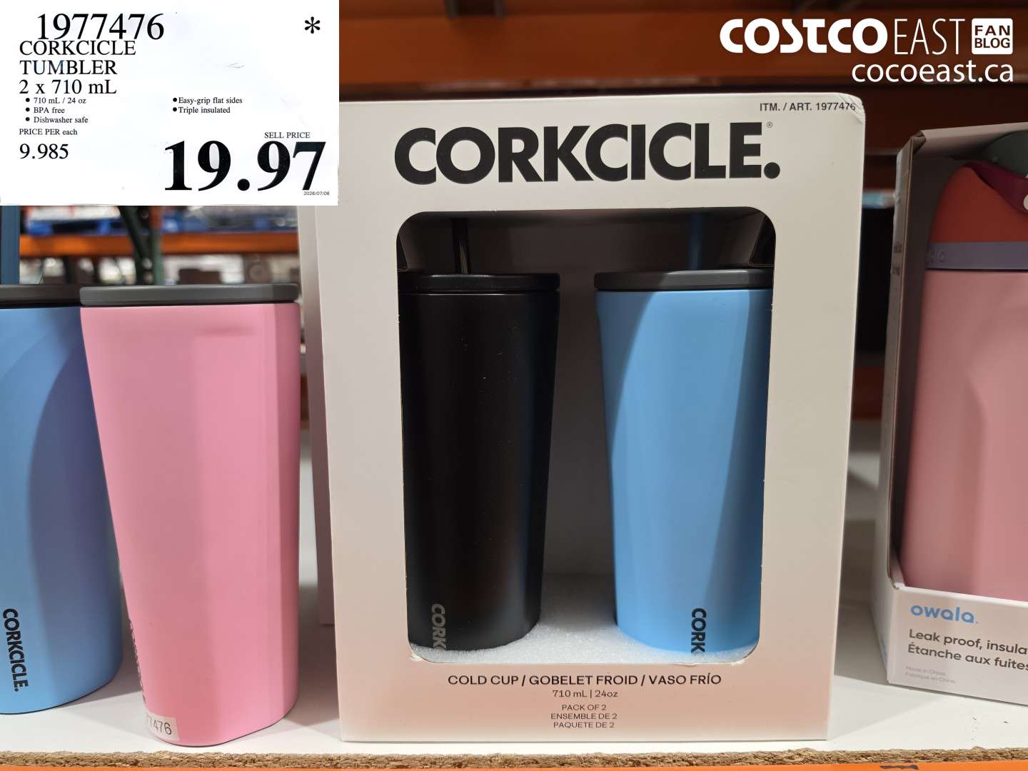 1977476 CORKCICLE TUMBLER 2 X 710 ML $19.97