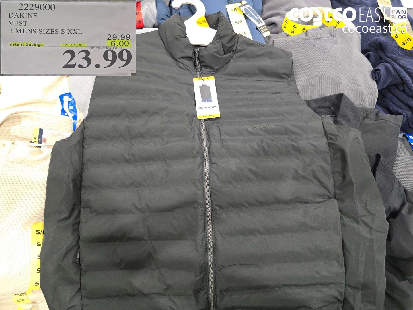 2229000 DAKINE VEST MENS SIZES S-XXL ($6.00 INSTANT SAVINGS EXPIRES ON 2026-08-30) $23.99