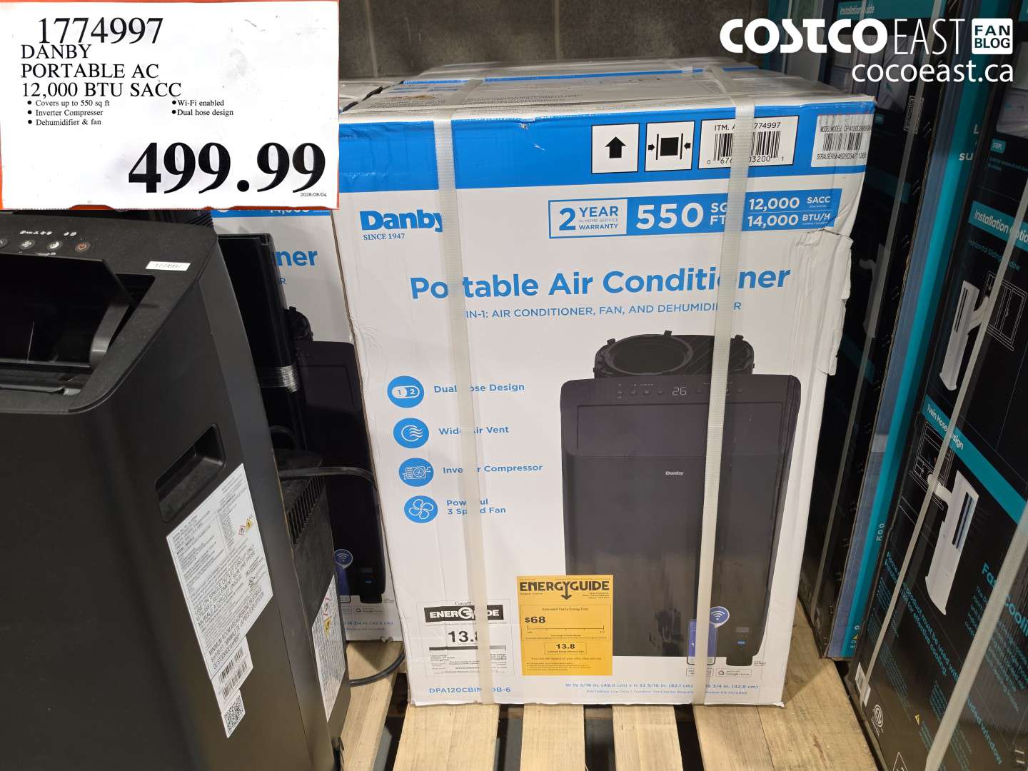1774997 DANBY PORTABLE AC 12,000 BTU SACC $499.99