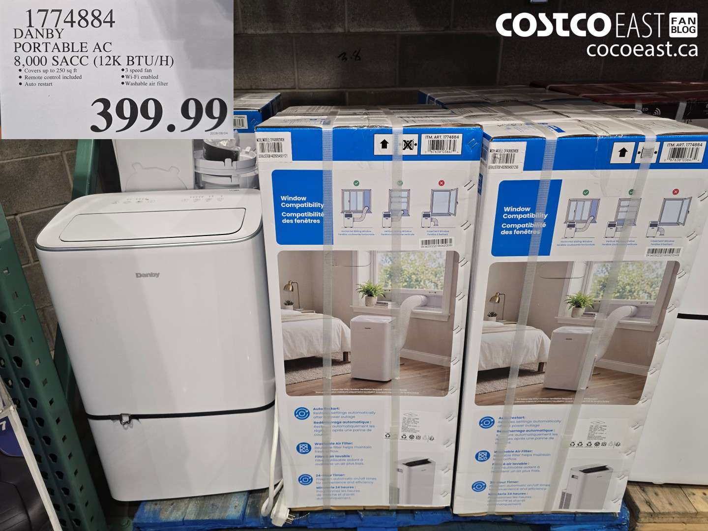 1774884 DANBY PORTABLE AC 8,000 SACC (12K BTU/H) $399.99