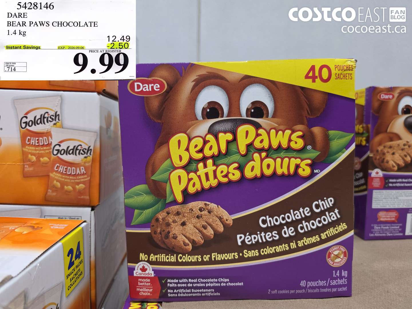 5428146 DARE BEAR PAWS CHOCOLATE 1.4 KG ($2.50 INSTANT SAVINGS EXPIRES ON 2026-09-06) $9.99