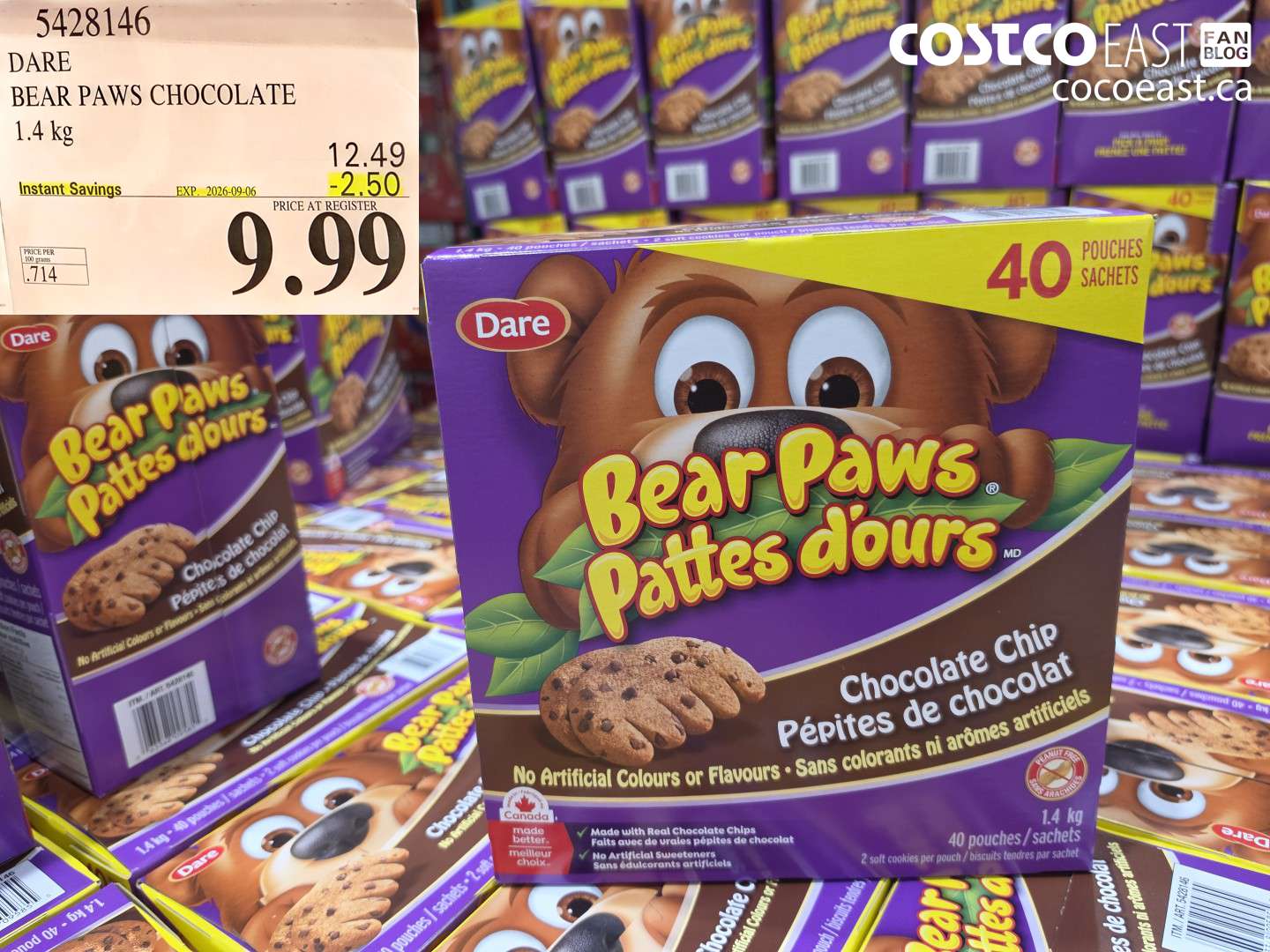 5428146 DARE BEAR PAWS CHOCOLATE 1.4 KG ($2.50 INSTANT SAVINGS EXPIRES ON 2026-09-06) $9.99