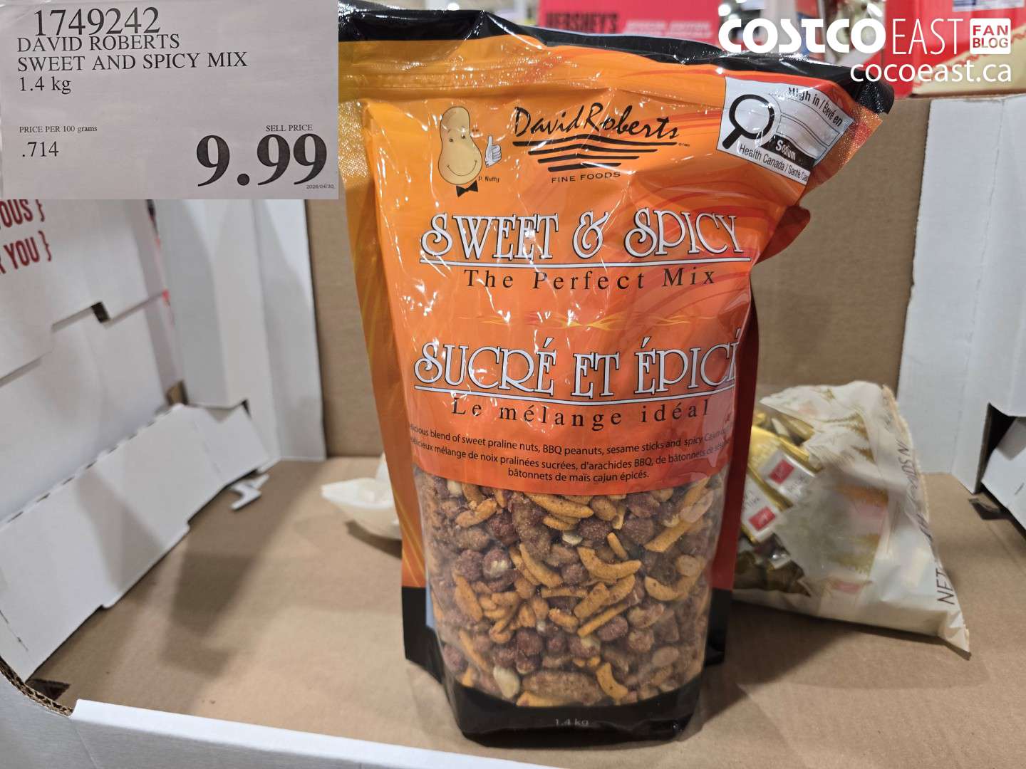 1749242 DAVID ROBERTS SWEET AND SPICY MIX 1.4 KG $9.99