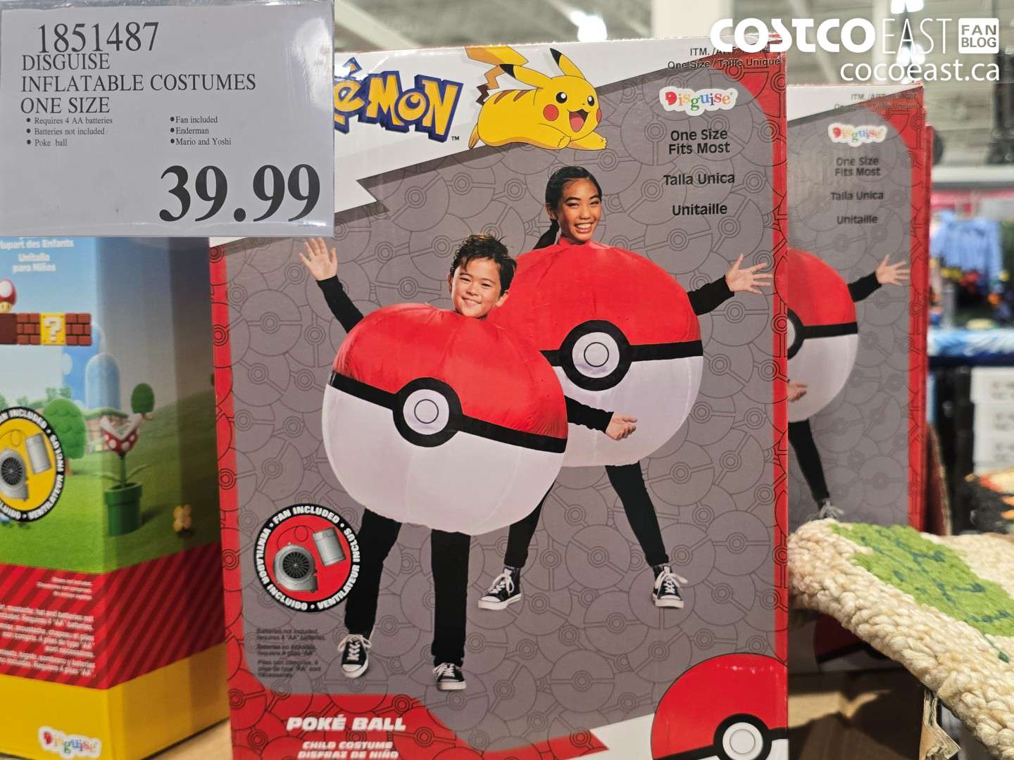 1851487 DISGUISE INFLATABLE COSTUMES ONE SIZE $39.99