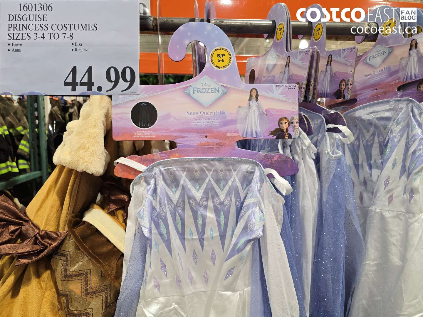 1601306 DISGUISE PRINCESS COSTUMES SIZES 3-4 TO 7-8 $44.99