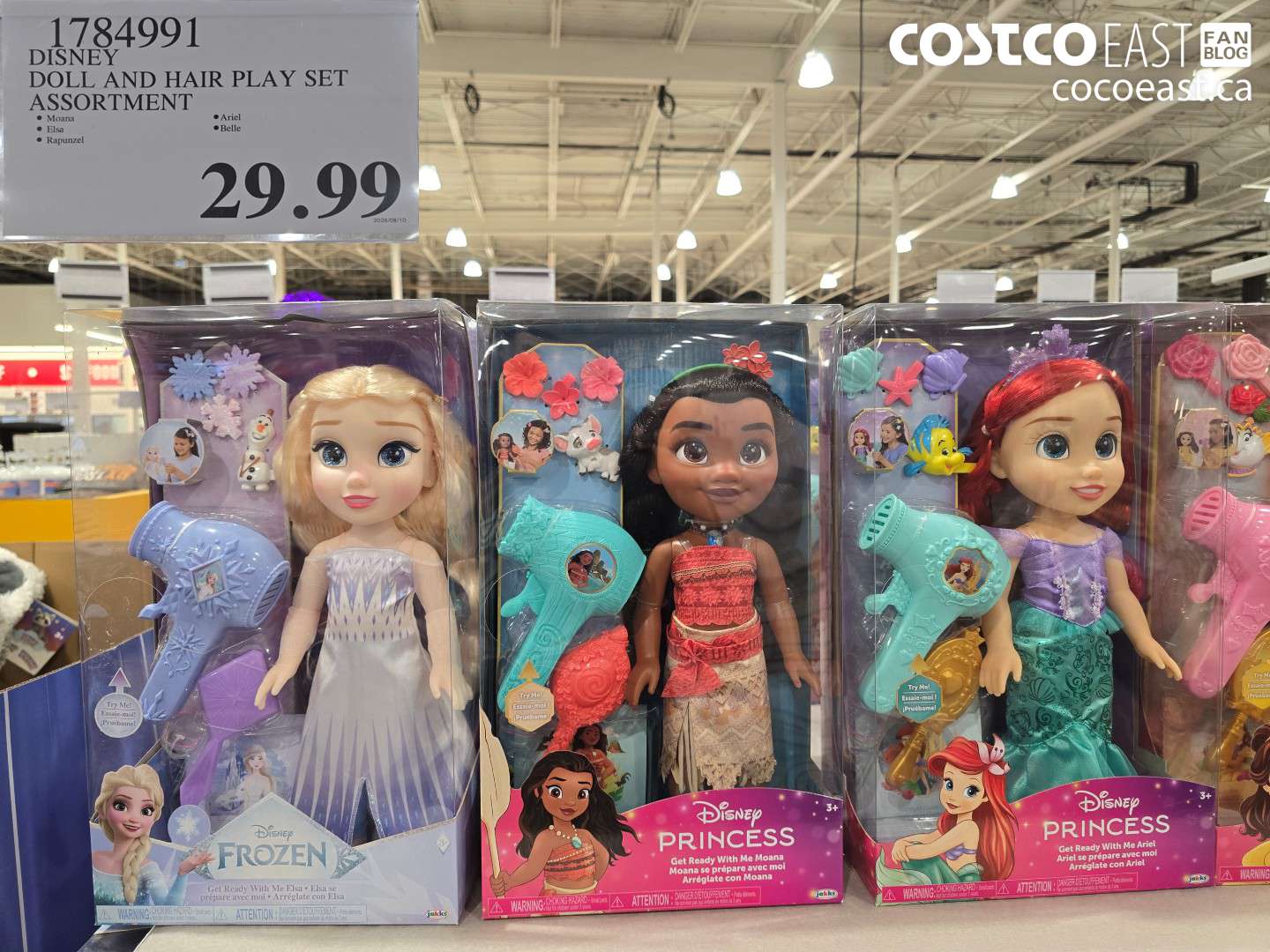 1784991 DISNEY DOLL AND HAIR PLAY SET ASSORTMENT $29.99