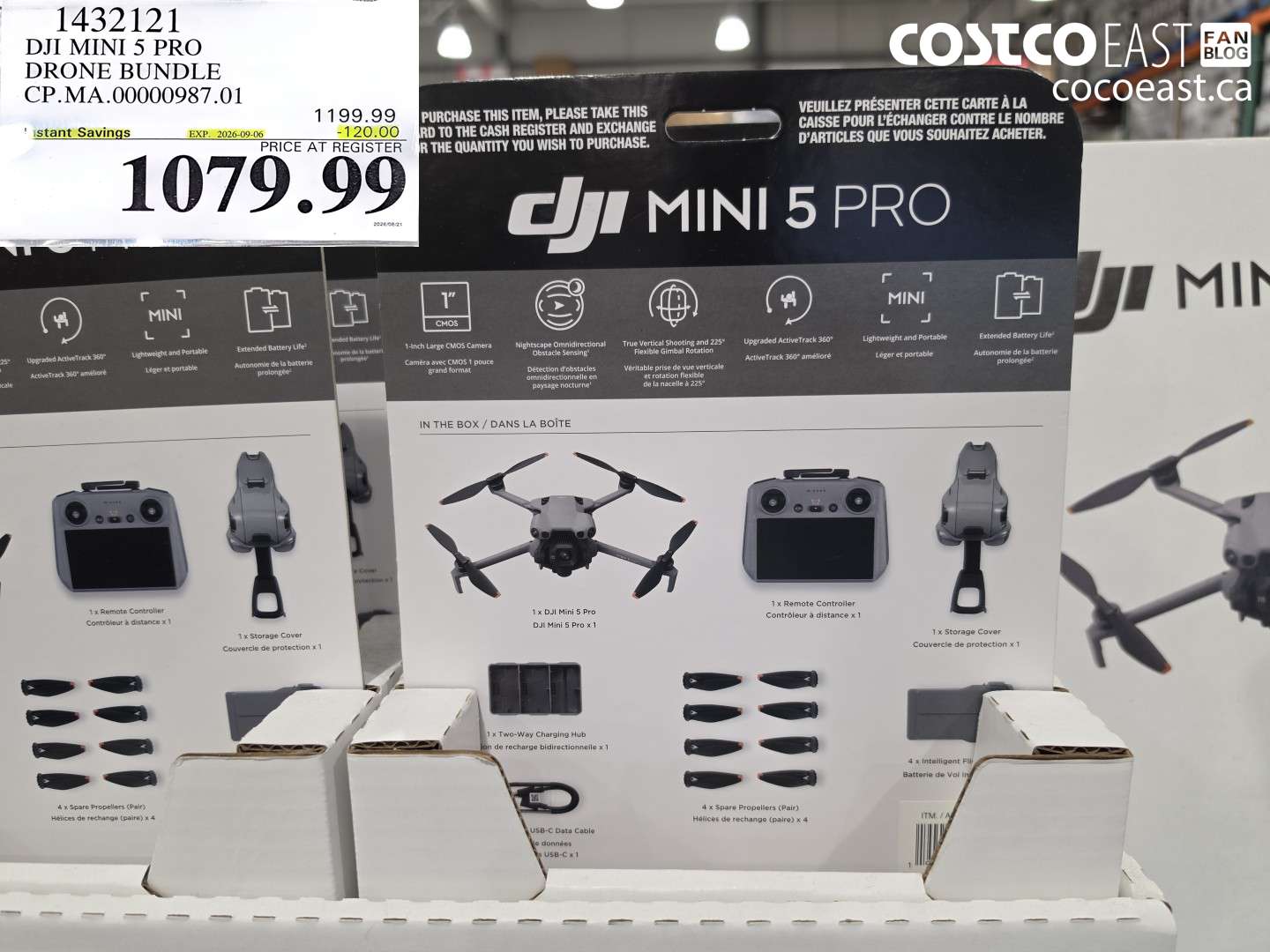 1432121 DJI MINI 5 PRO DRONE BUNDLE CP.MA.00000987.01 ($120.00 INSTANT SAVINGS EXPIRES ON 2026-09-06) $1079.99