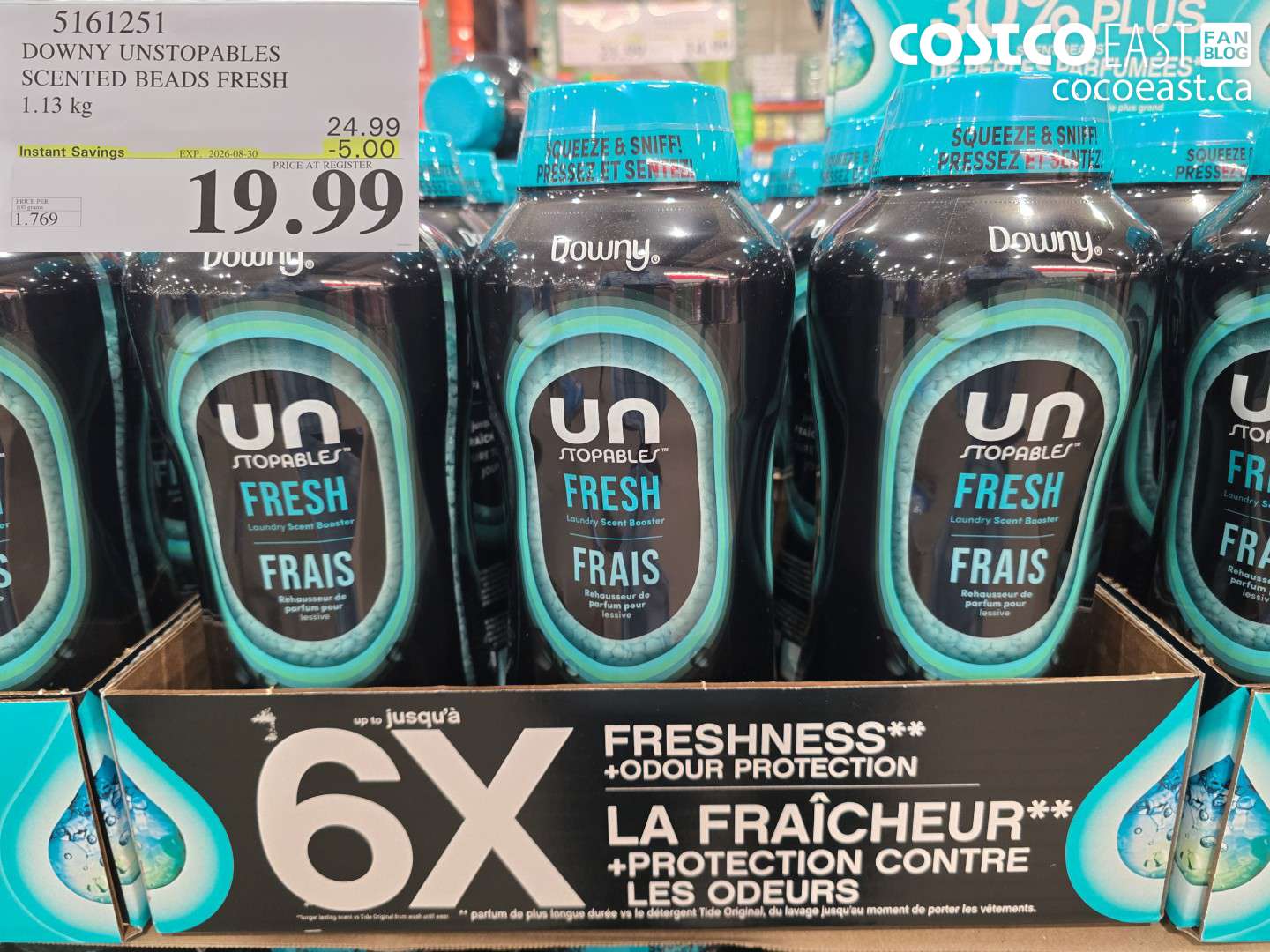 5161251 DOWNY UNSTOPABLES SCENTED BEADS FRESH 1.13 KG ($5.00 INSTANT SAVINGS EXPIRES ON 2026-08-30) $19.99