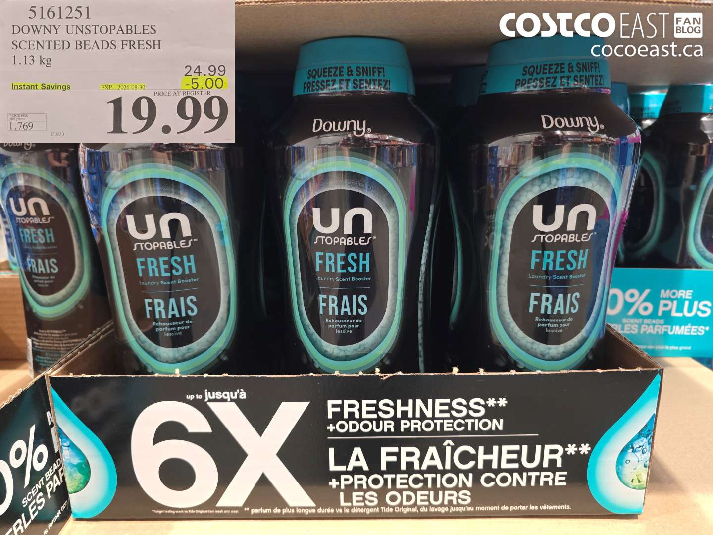 5161251 DOWNY UNSTOPABLES SCENTED BEADS FRESH 1.13 KG ($5.00 INSTANT SAVINGS EXPIRES ON 2026-08-30) $19.99