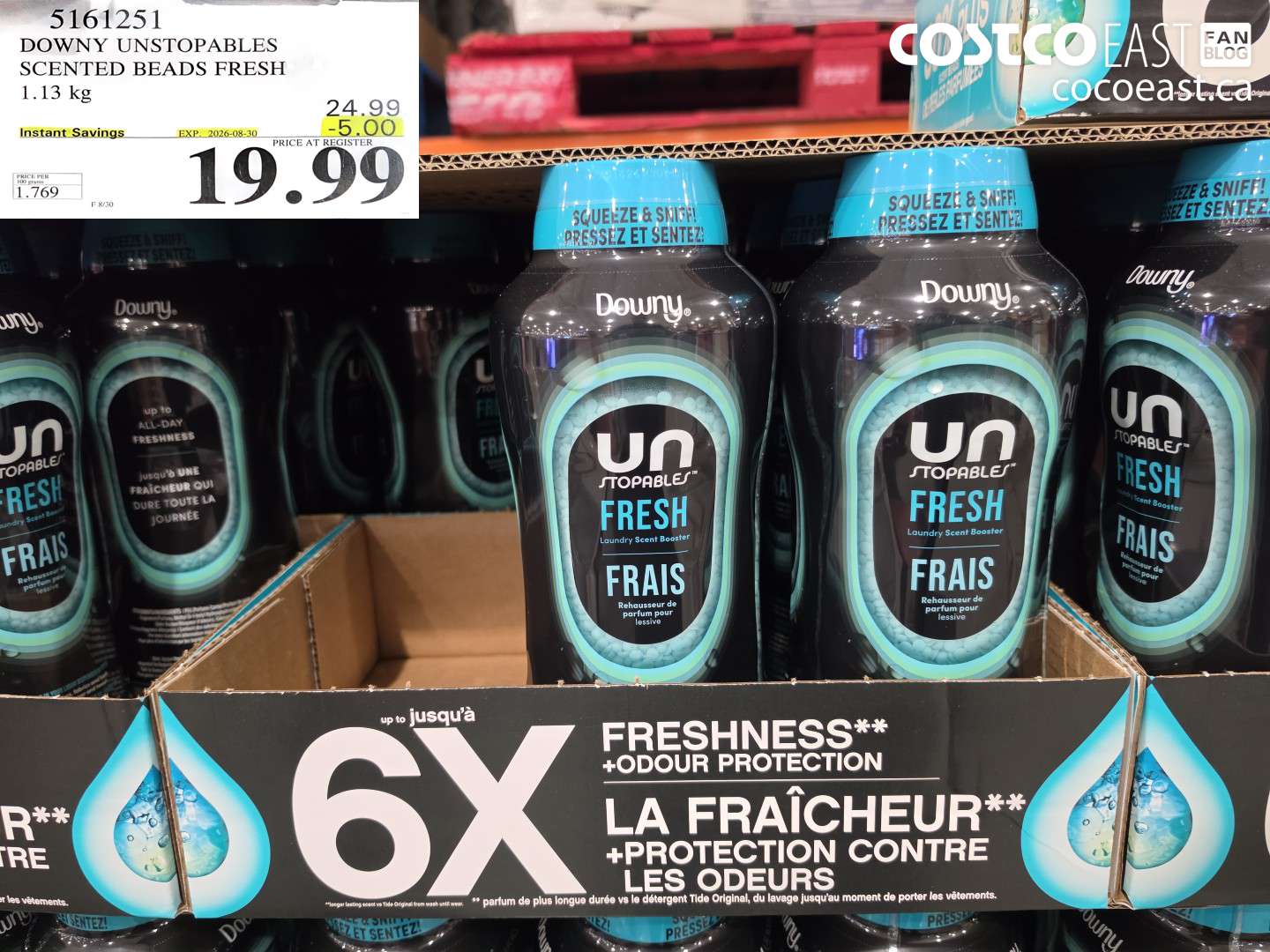 5161251 DOWNY UNSTOPABLES SCENTED BEADS FRESH 1.13 KG ($5.00 INSTANT SAVINGS EXPIRES ON 2026-08-30) $19.99