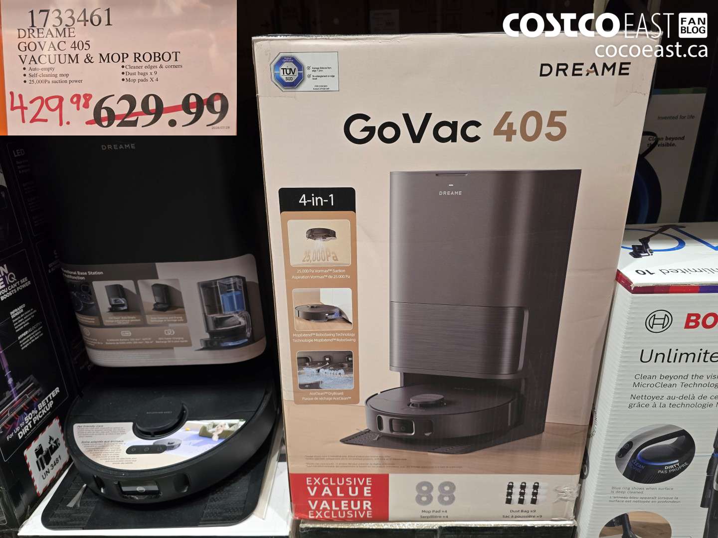 1733461 DREAME GOVAC 405 VACUUM & MOP ROBOT $429.98