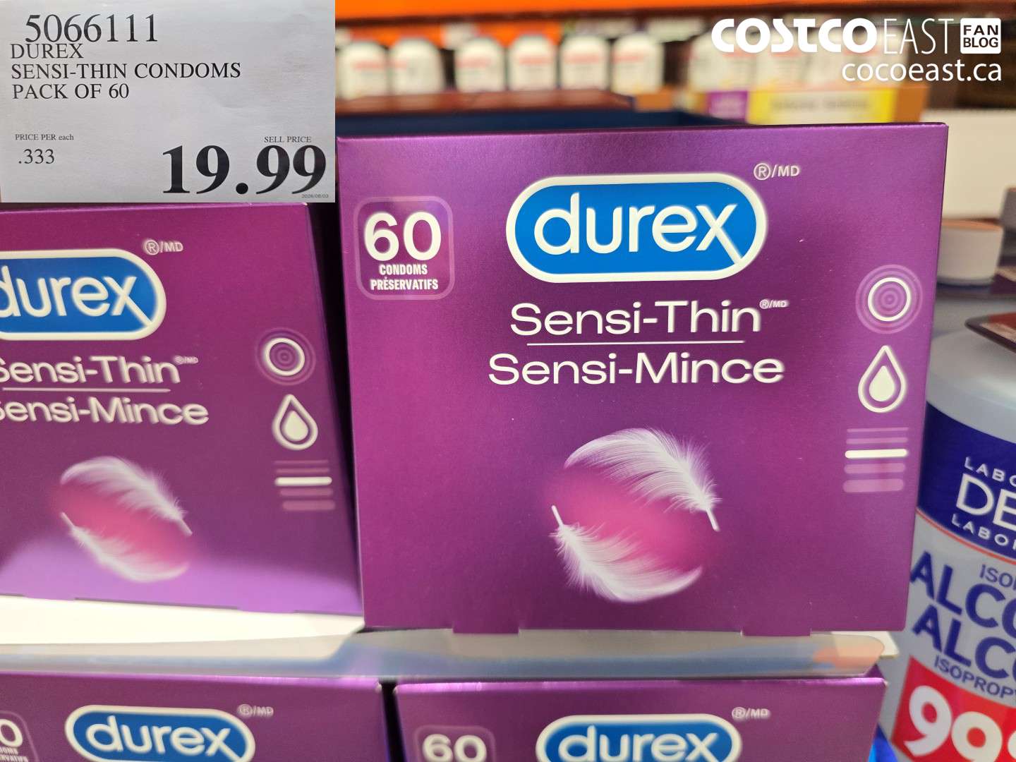 5066111 DUREX SENSI-THIN CONDOMS PACK OF 60 $19.99