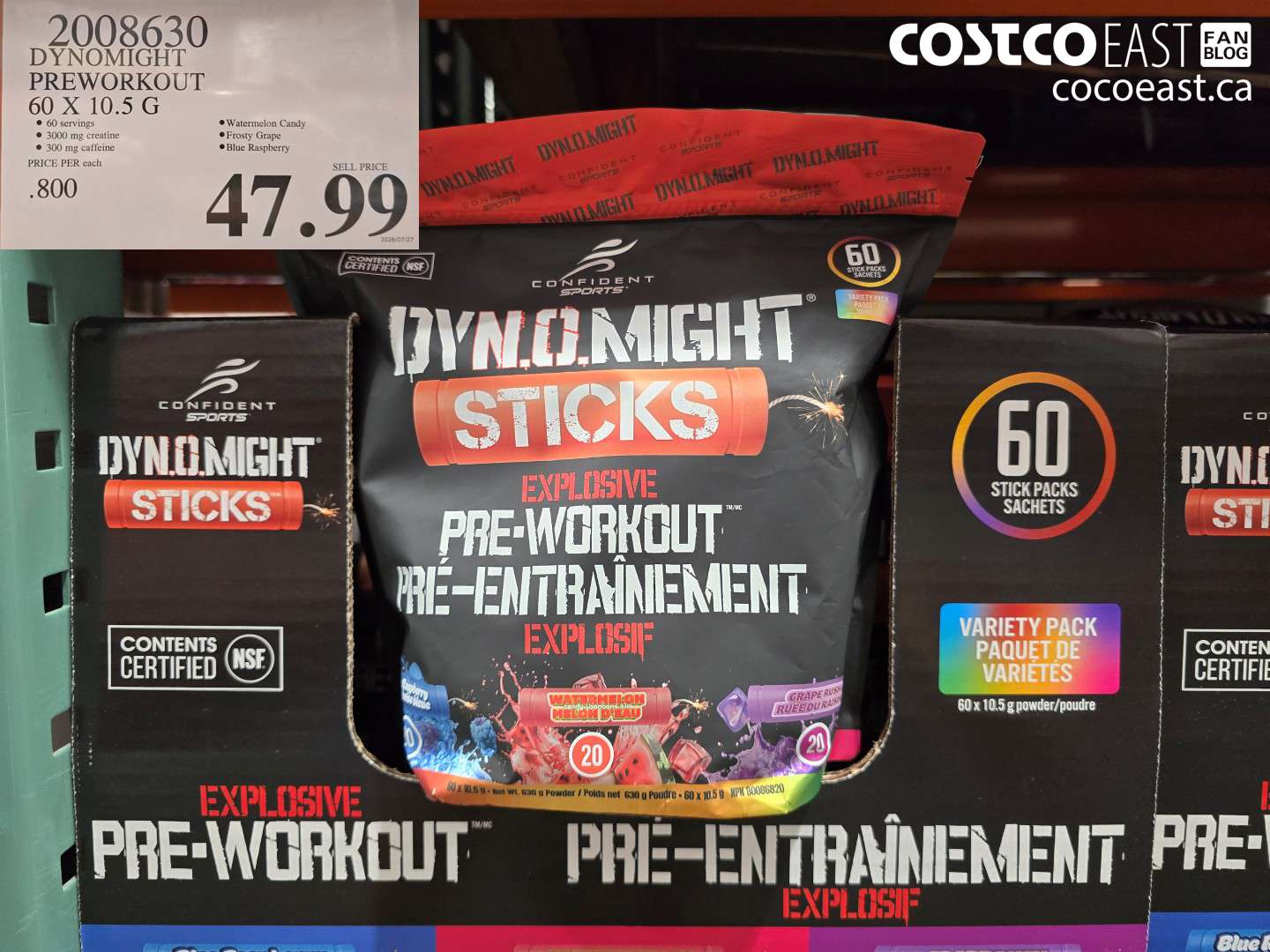 2008630 DYNOMIGHT PREWORKOUT 60 X 10.5 G $47.99