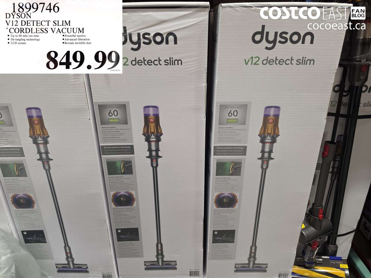 1899746 DYSON V12 DETECT SLIM CORDLESS VACUUM $849.99