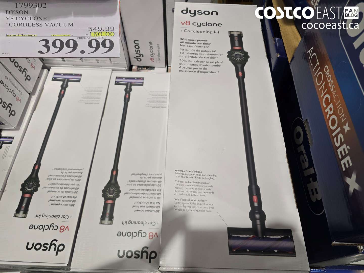 1799302 DYSON V8 CYCLONE CORDLESS VACUUM ($150.00 INSTANT SAVINGS EXPIRES ON 2026-08-02) $399.99