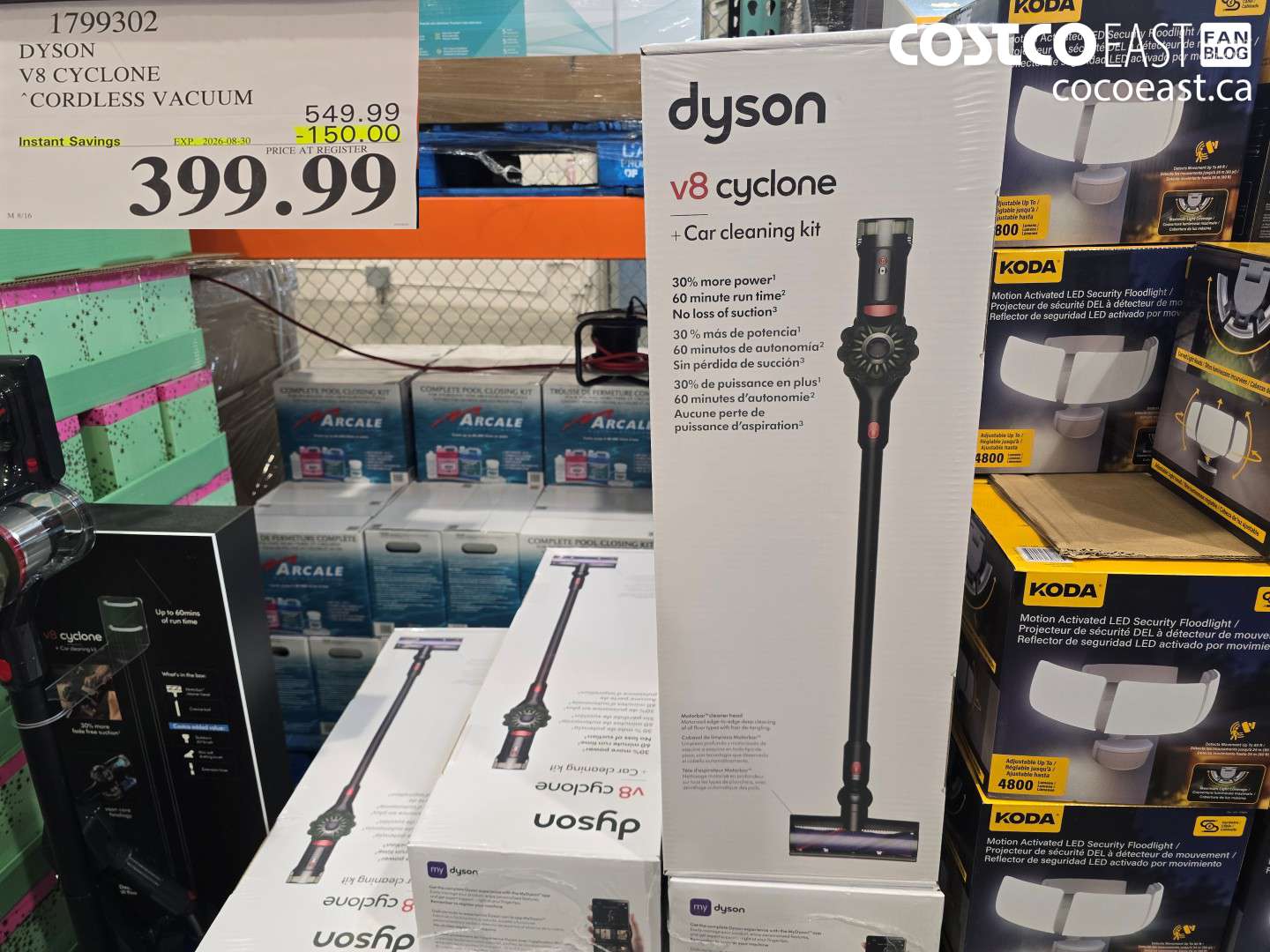 1799302 DYSON V8 CYCLONE CORDLESS VACUUM ($150.00 INSTANT SAVINGS EXPIRES ON 2026-08-30) $399.99