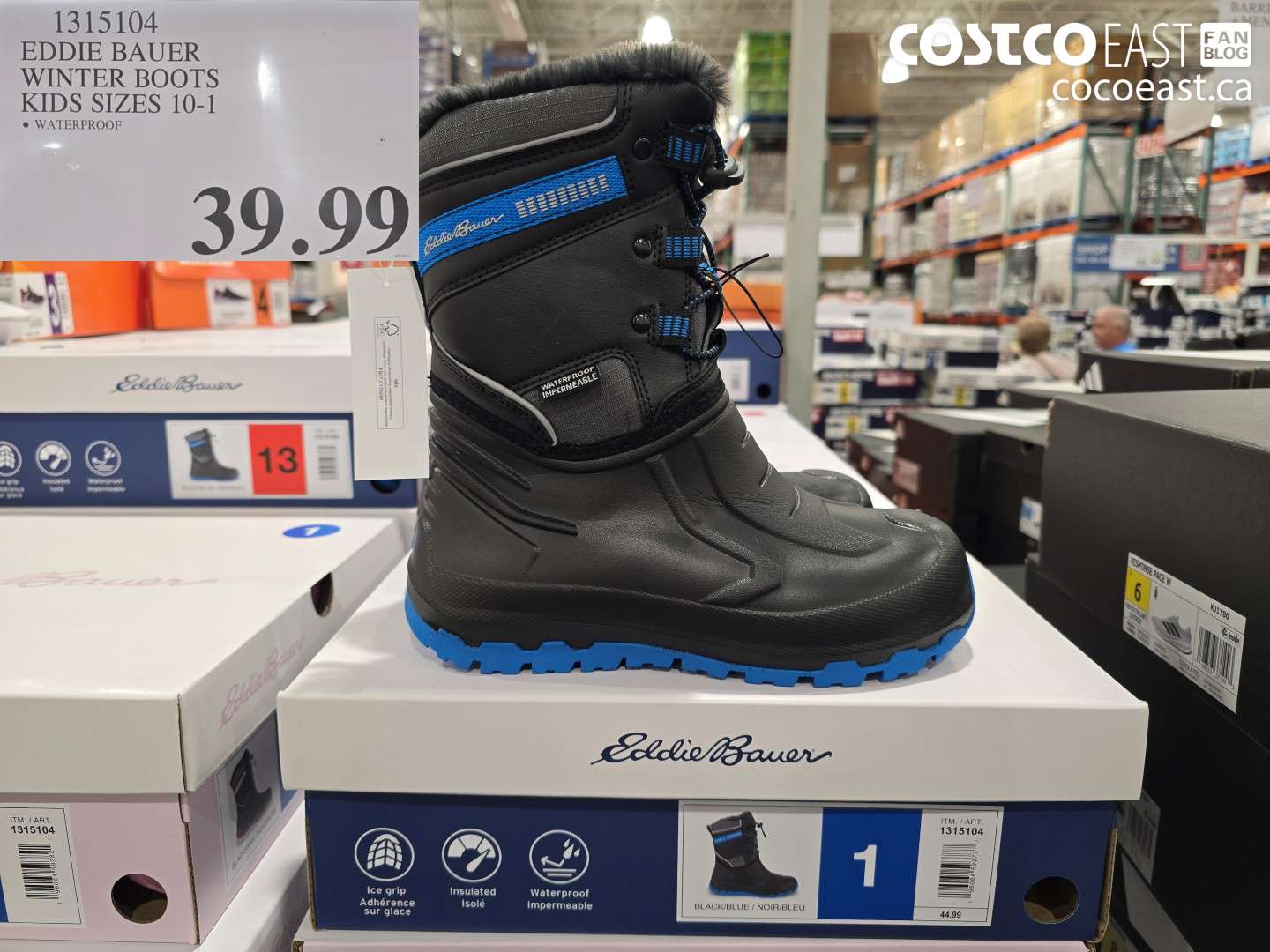 1315104 EDDIE BAUER WINTER BOOTS KIDS SIZES 10-1 $39.99