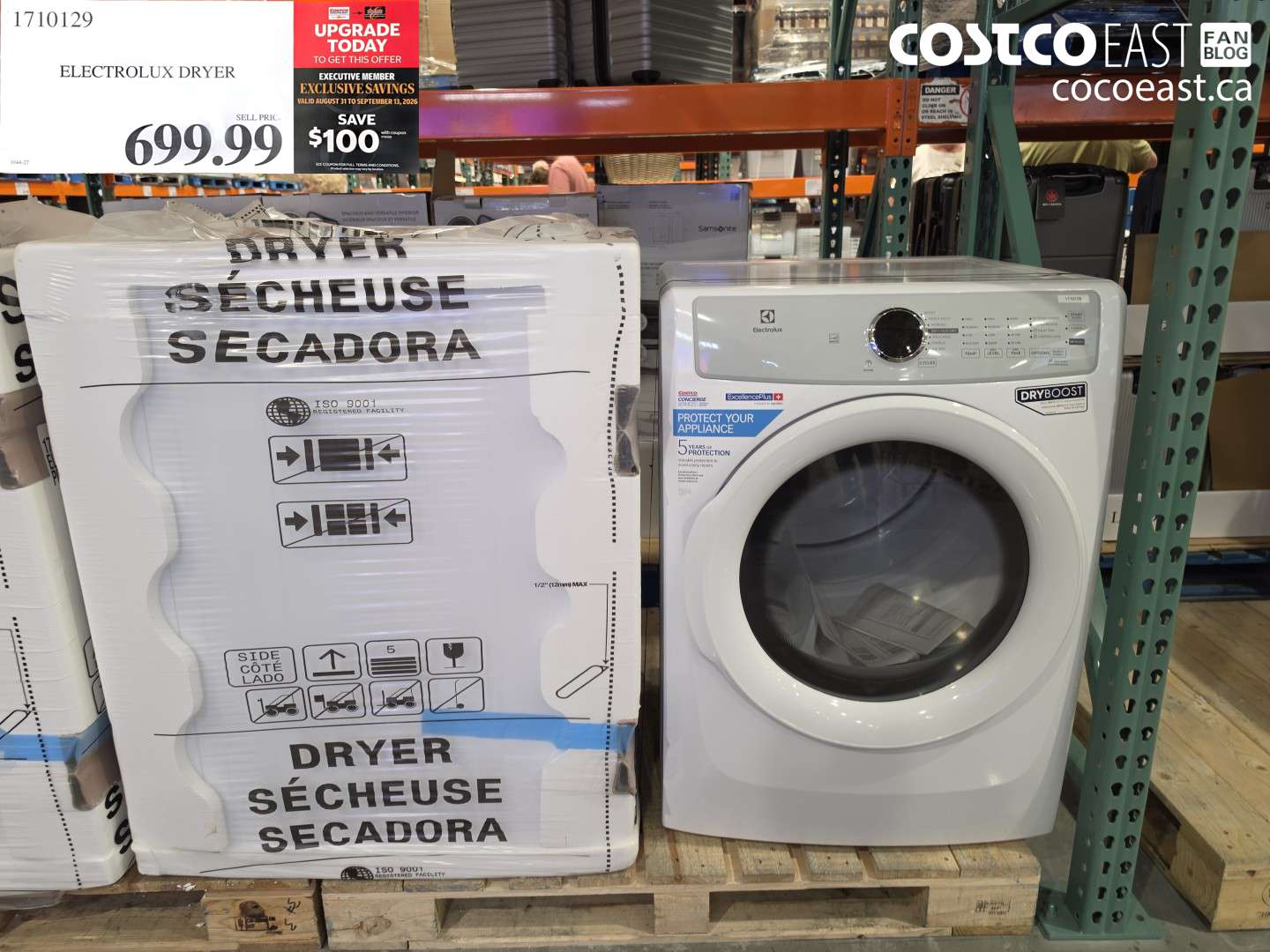 1710129 ELECTROLUX DRYER ($100.00 INSTANT SAVINGS EXPIRES ON 2026-09-13) $599.99
