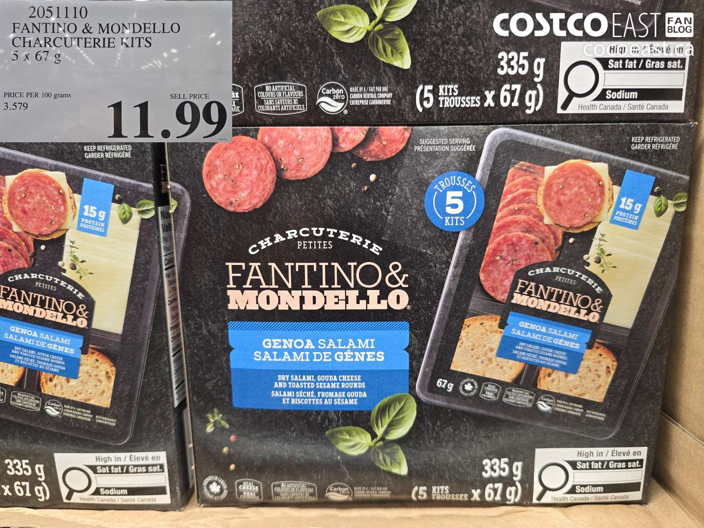 2051110 FANTINO & MONDELLO CHARCUTERIE KITS 5 X 67 G $11.99