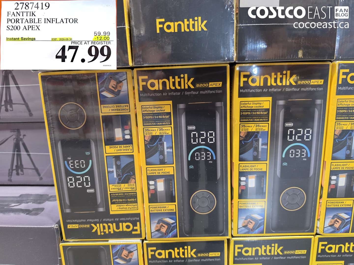 2787419 FANTTIK PORTABLE INFLATOR S200 APEX ($12.00 INSTANT SAVINGS EXPIRES ON 2026-08-30) $47.99