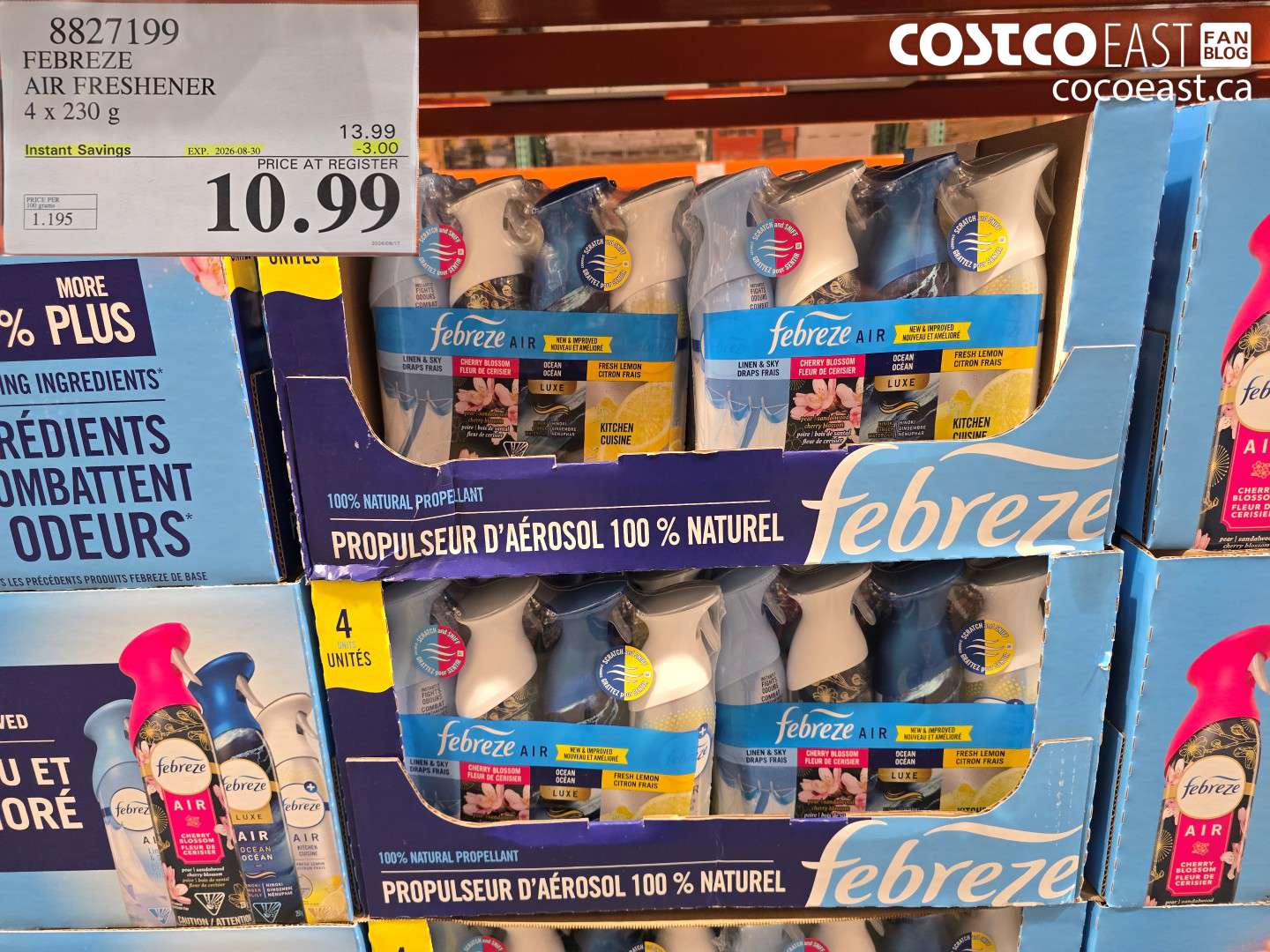 8827199 FEBREZE AIR FRESHENER 4 X 230 G ($3.00 INSTANT SAVINGS EXPIRES ON 2026-08-30) $10.99