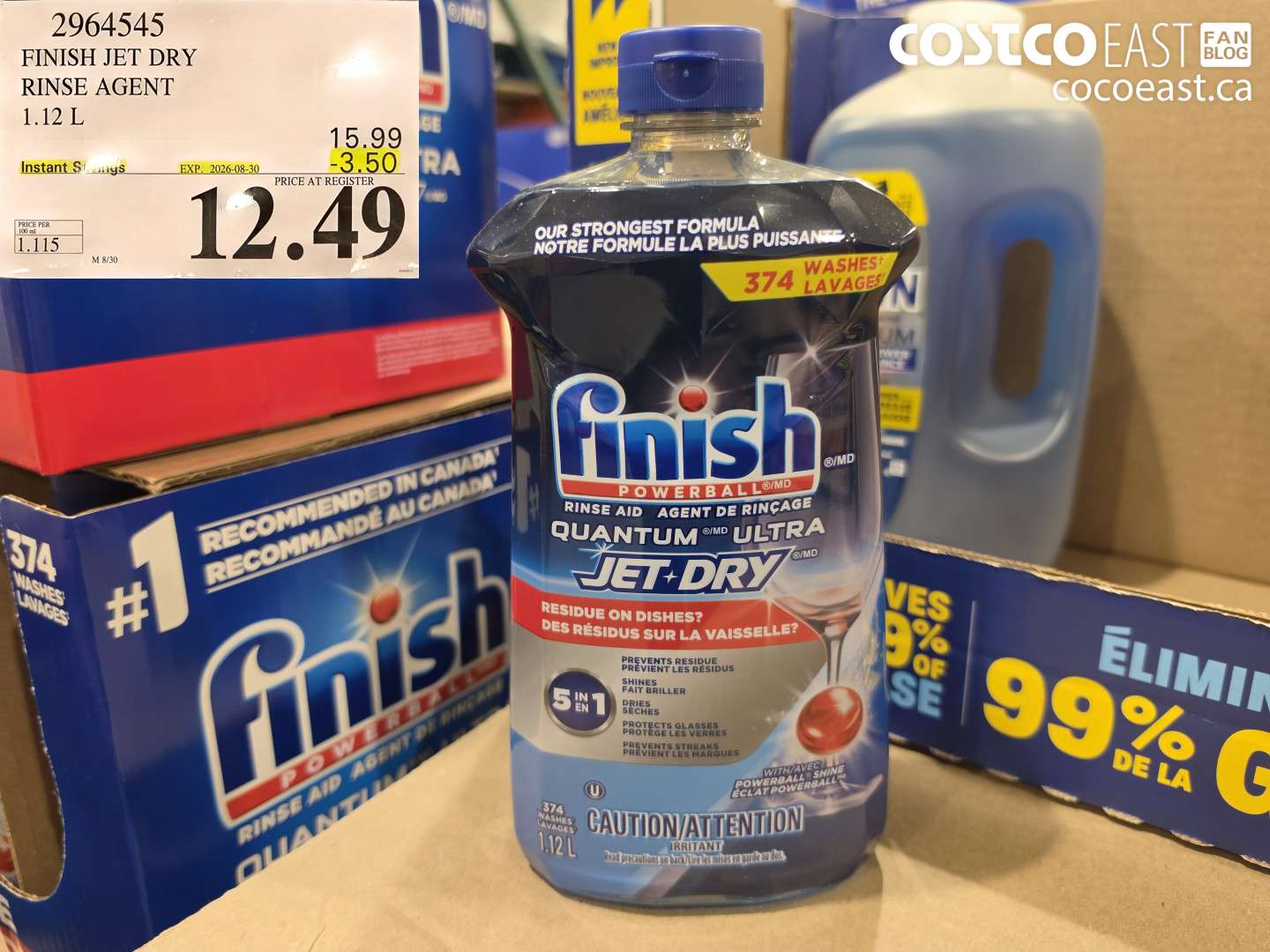 2964545 FINISH JET DRY RINSE AGENT 1.12 L ($3.50 INSTANT SAVINGS EXPIRES ON 2026-08-30) $12.49