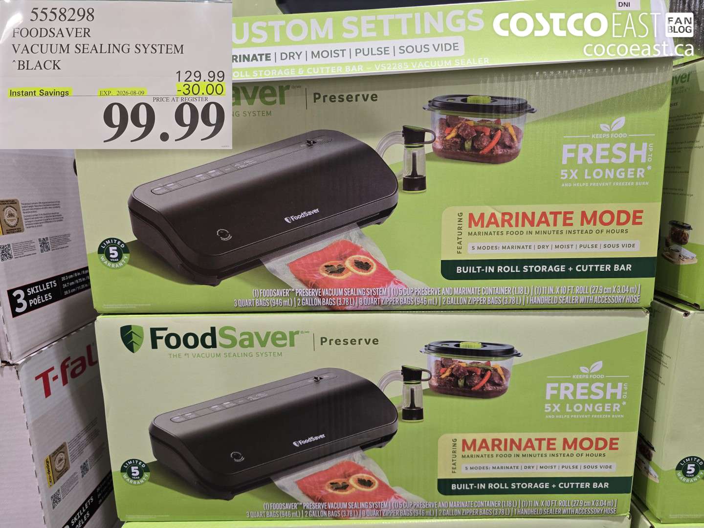 5558298 FOODSAVER VACUUM SEALING SYSTEM BLACK ($30.00 INSTANT SAVINGS EXPIRES ON 2026-08-09) $99.99