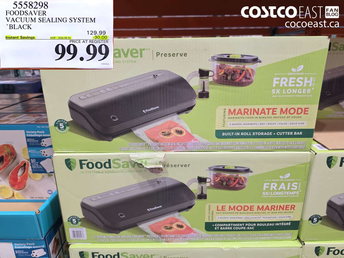 5558298 FOODSAVER VACUUM SEALING SYSTEM BLACK ($30.00 INSTANT SAVINGS EXPIRES ON 2026-08-30) $99.99