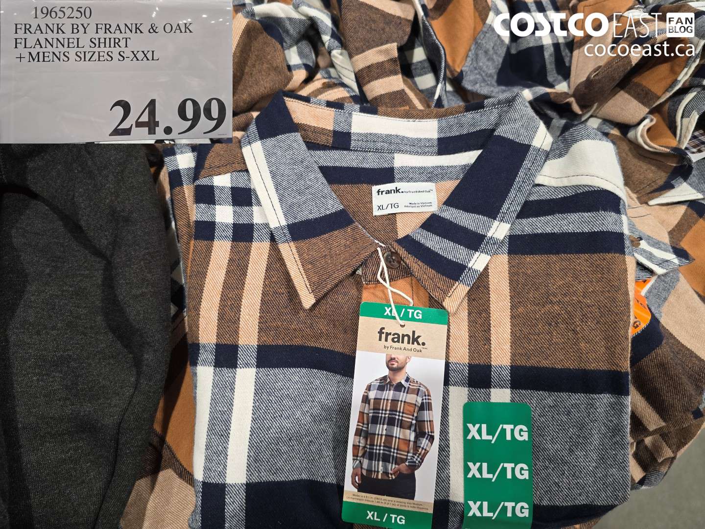 1965250 FRANK BY FRANK & OAK FLANNEL SHIRT MENS SIZES S-XXL $24.99